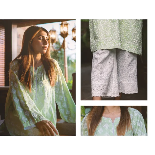 Embossed Tunic Green